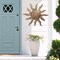 Summer Sun Metal Wall Outdoor Decor Moon Wall Decoration Metal Wall Sculpture Hanging Garden Wall Sculpture for Indoor Outdoor Patio Fence Decor Gold